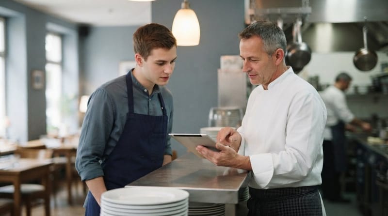 Service und Küche am Pass