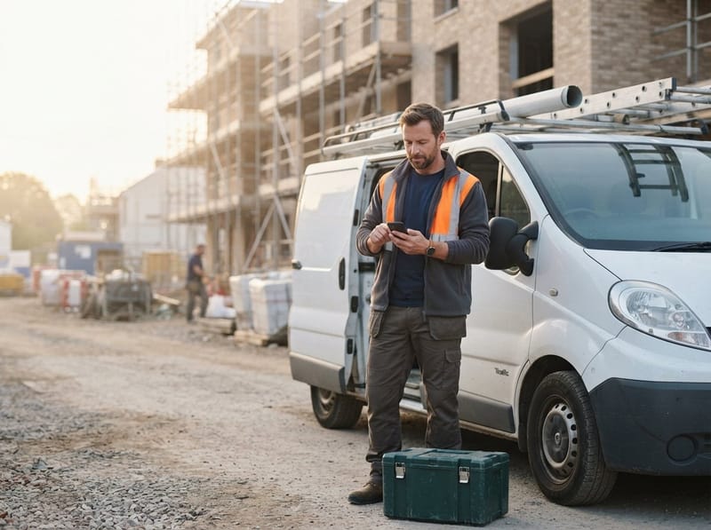 Handwerker auf der Baustelle